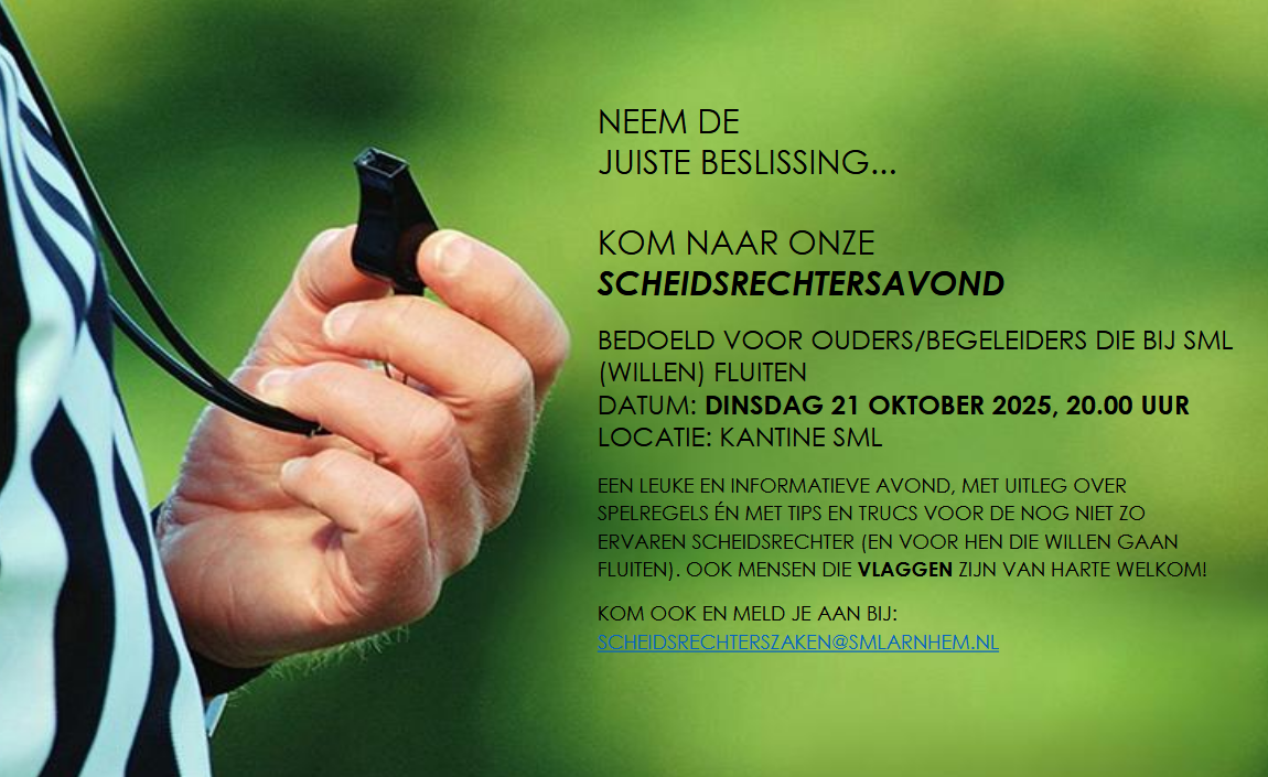Scheidsrechtersavond 21 oktober