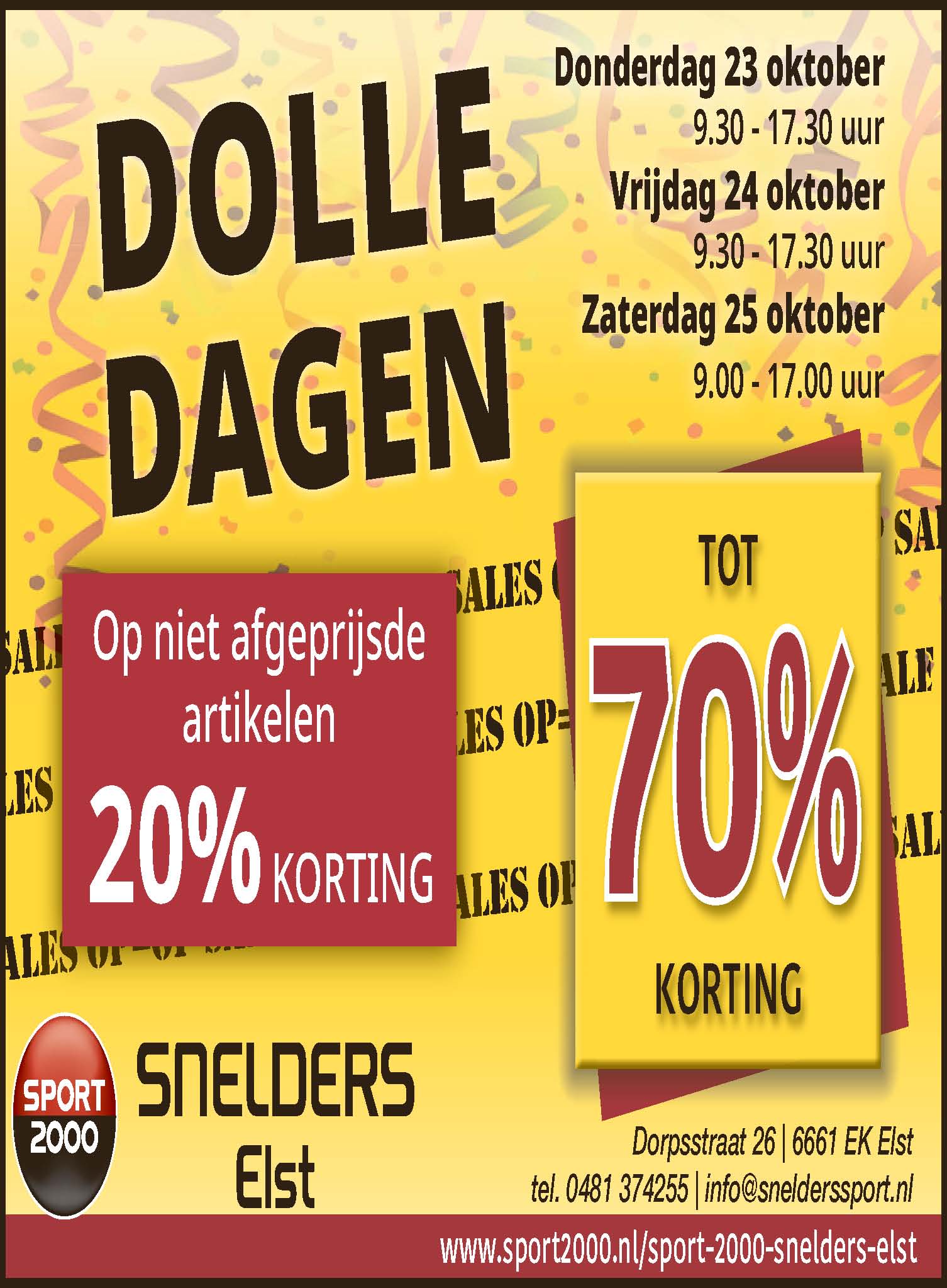 Dolle dagen bij Snelders Sport